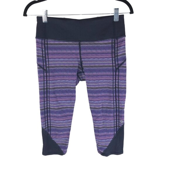 Lululemon Womens Vent It Out Crop Space Dye Twist Ultra Violet Naval Blue 6 - Picture 1 of 3